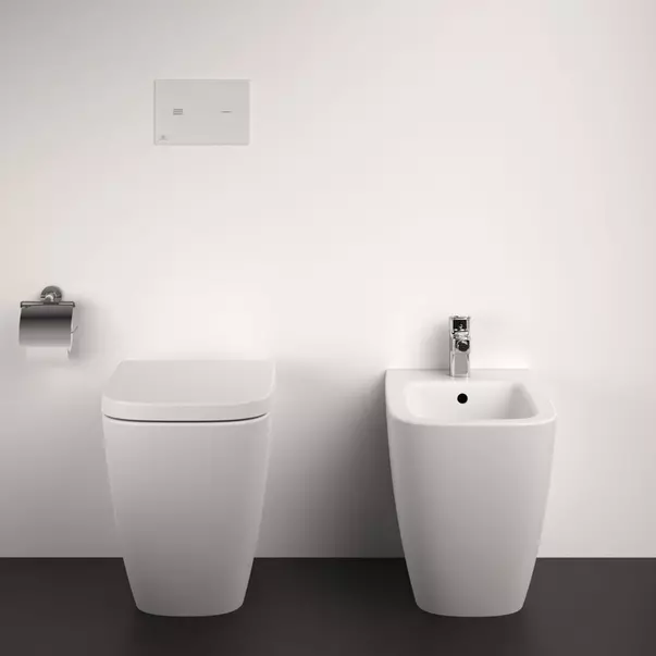 Vas WC pe pardoseala Ideal Standard i.life B inaltat alb lucios SmartGuard rimless [3]