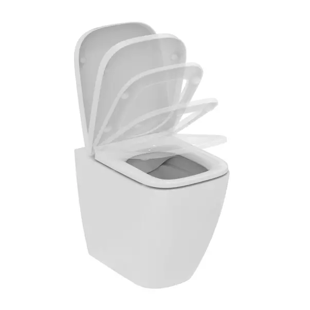 Vas WC pe pardoseala Ideal Standard i.life B inaltat alb lucios SmartGuard rimless [4]