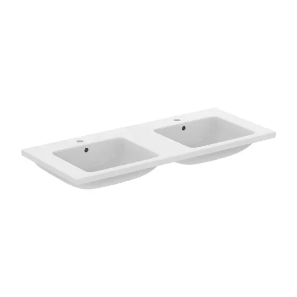 Lavoar suspendat Ideal Standard i.life B alb lucios 121 cm cu orificii baterie si preaplin [2]