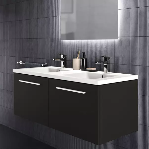 Lavoar suspendat Ideal Standard i.life B alb lucios 121 cm cu orificii baterie si preaplin [4]