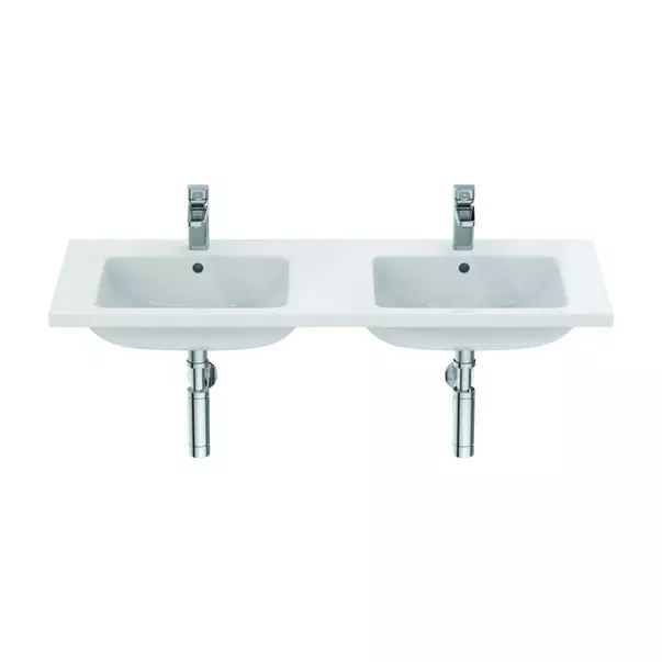 Lavoar suspendat Ideal Standard i.life B alb lucios 121 cm cu orificii baterie si preaplin [6]