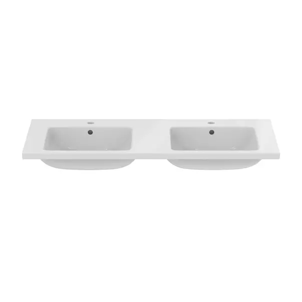 Lavoar suspendat Ideal Standard i.life B alb lucios 121 cm cu orificii baterie si preaplin [9]