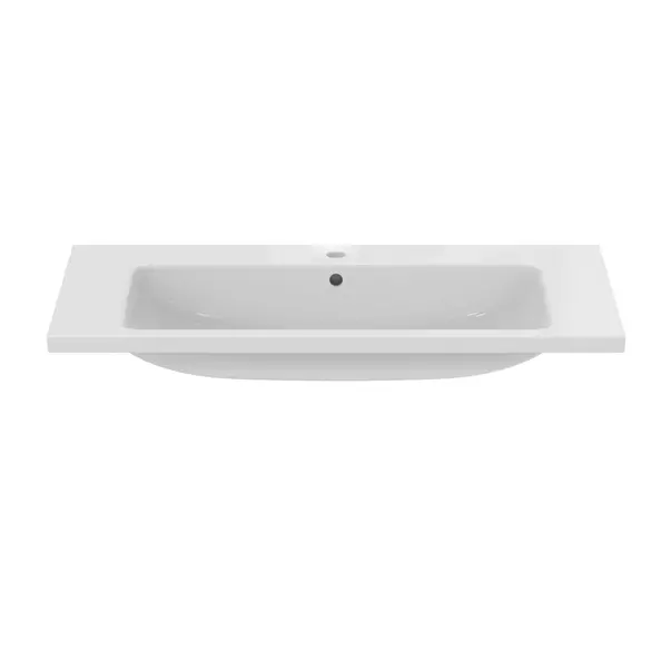 Lavoar suspendat Ideal Standard i.life B alb lucios 101 cm cu orificiu baterie si preaplin [8]