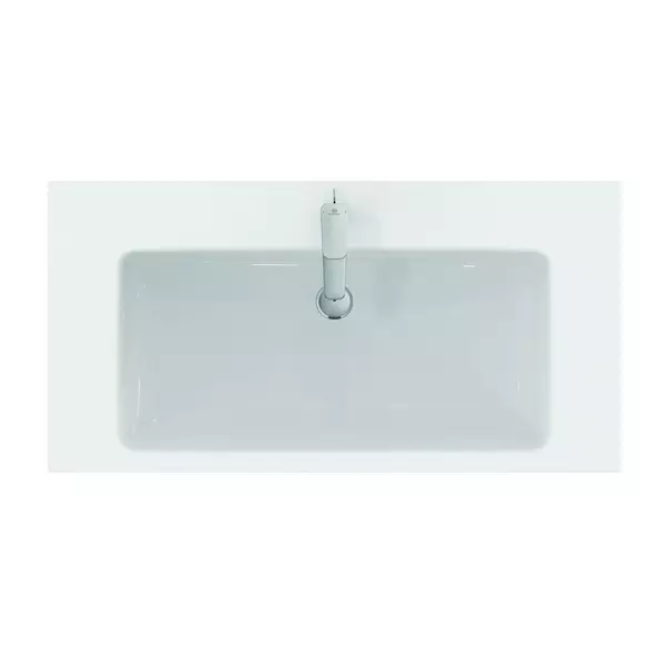 Lavoar suspendat Ideal Standard i.life B alb lucios 101 cm cu orificiu baterie si preaplin [9]