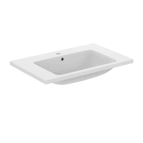Lavoar suspendat Ideal Standard i.life B alb lucios 81 cm cu orificiu baterie si preaplin [2]