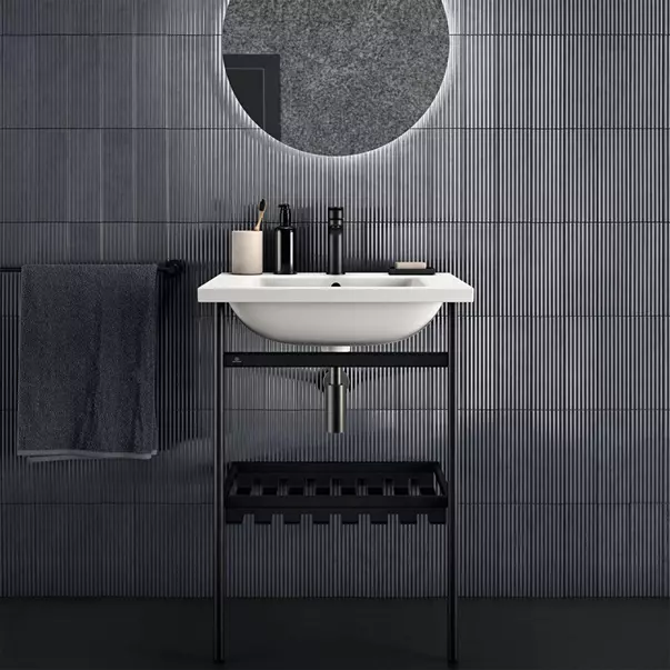 Lavoar suspendat Ideal Standard i.life B alb lucios 61 cm cu orificiu baterie si preaplin [3]