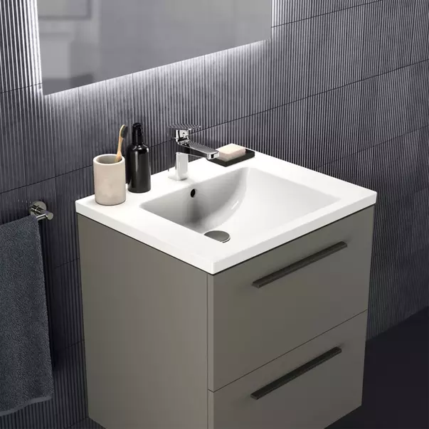 Lavoar suspendat Ideal Standard i.life B alb lucios 61 cm cu orificiu baterie si preaplin [4]