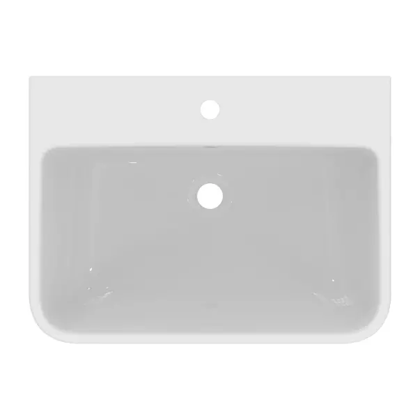 Lavoar suspendat Ideal Standard i.life B alb lucios SmartGuard 65 cm cu orificiu baterie si preaplin [10]