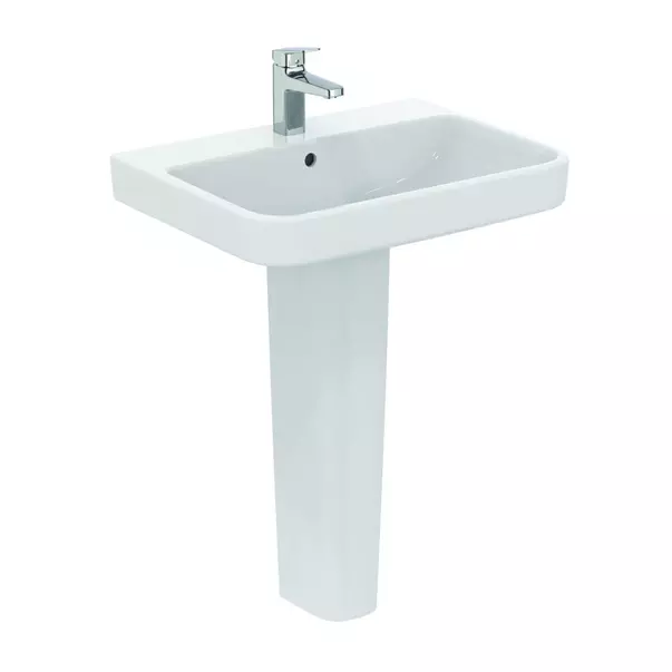 Lavoar suspendat Ideal Standard i.life B alb lucios SmartGuard 65 cm cu orificiu baterie si preaplin [6]