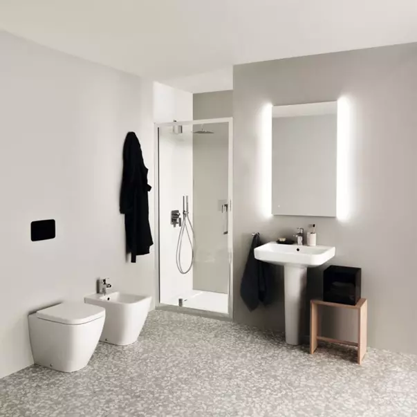 Lavoar suspendat Ideal Standard i.life B alb lucios 55 cm cu orificiu baterie si preaplin [8]