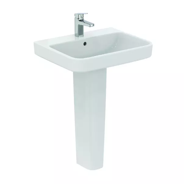 Lavoar suspendat Ideal Standard i.life B alb lucios 55 cm cu orificiu baterie si preaplin [9]