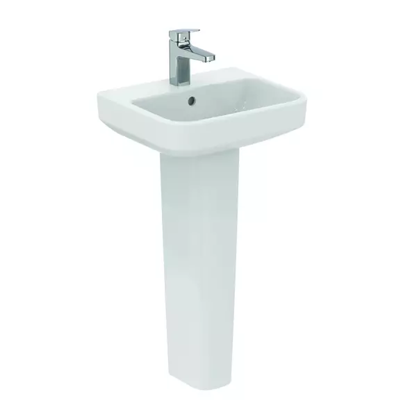 Lavoar suspendat Ideal Standard i.life B alb lucios 45 cm cu orificiu baterie si preaplin [8]