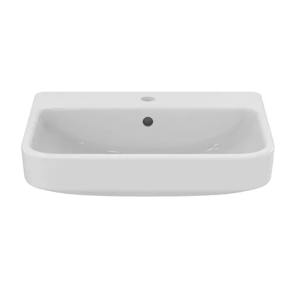 Lavoar semiincastrat Ideal Standard i.life B alb lucios 55 cm cu orificiu baterie si preaplin [2]