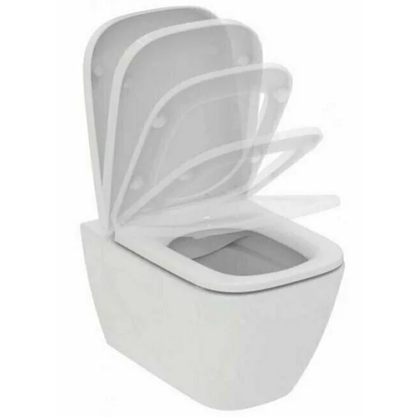 Set vas wc suspendat Ideal Standard I.life B alb cu capac si rezervor cu cadru incastrat si clapeta [7]