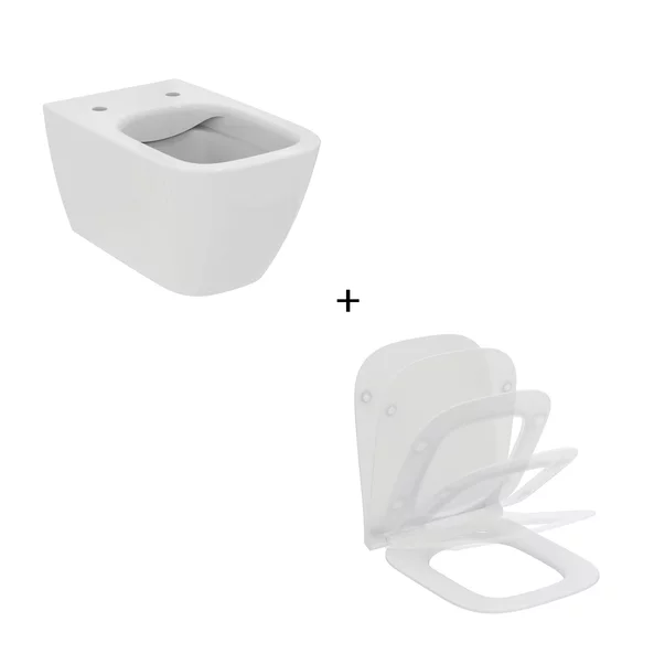 Set vas WC suspendat Ideal Standard I.life B alb si capac slim softclose [2]