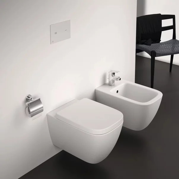 Set vas WC suspendat Ideal Standard I.life B alb cu bideu si capac slim softclose [16]