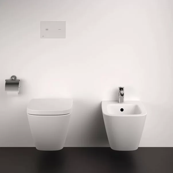 Set vas WC suspendat Ideal Standard I.life B alb cu bideu si capac slim softclose [18]