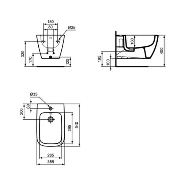 Set vas WC suspendat Ideal Standard I.life B alb cu bideu si capac slim softclose [4]