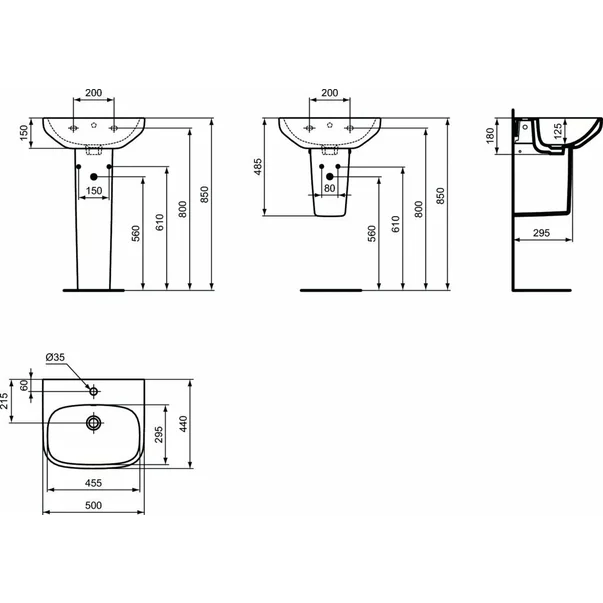 Lavoar suspendat Ideal Standard i.Life A 50cm [4]