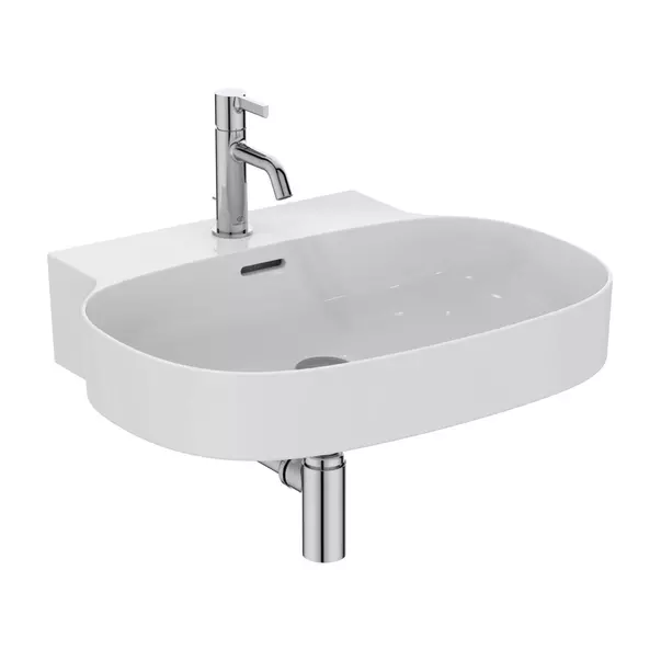 Lavoar suspendat Ideal Standard Atelier Linda-X 60 cm alb lucios cu orificiu baterie si preaplin [8]