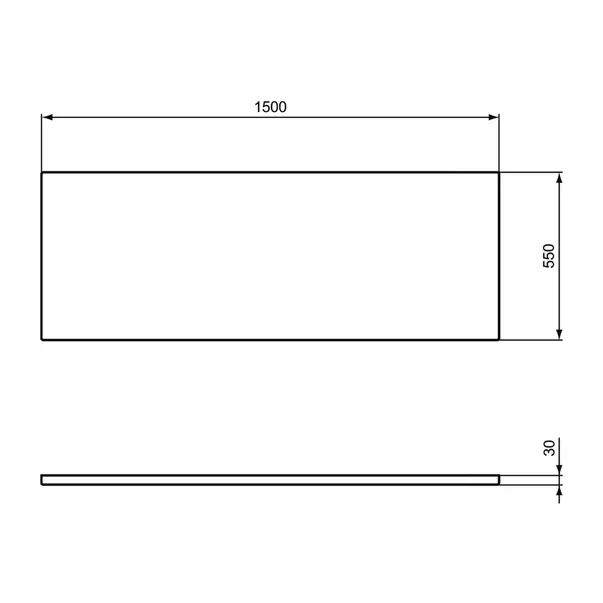 Panou frontal Ideal Standard i.life 150 cm alb lucios [5]