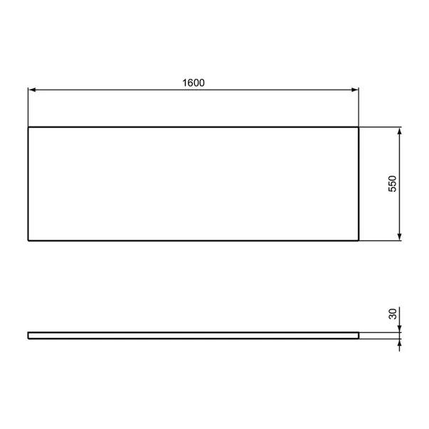 Panou frontal Ideal Standard i.life 160 cm alb lucios [5]