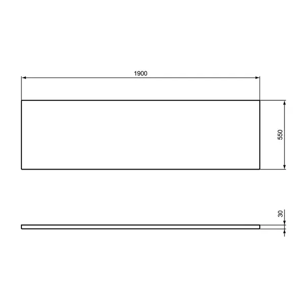 Panou frontal Ideal Standard i.life 190 cm alb lucios [5]