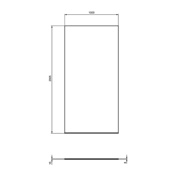 Paravan de dus tip Walk-in Ideal Standard i.life 100x200 cm sticla 8 mm dublu acces argintiu [4]