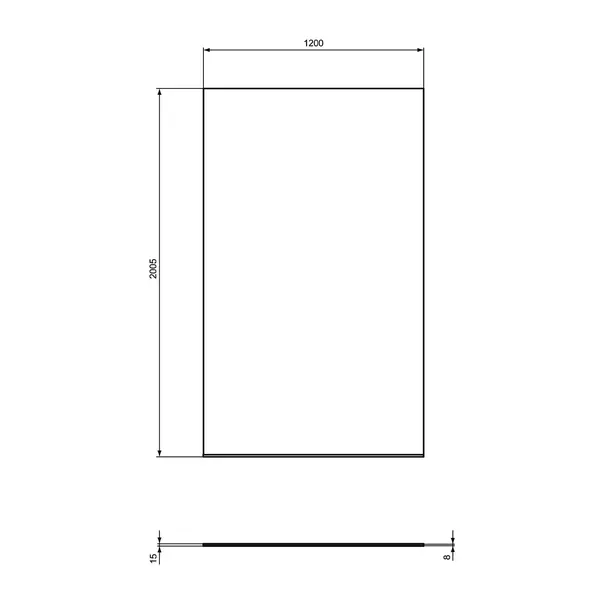 Paravan de dus tip Walk-in Ideal Standard i.life 120x200 cm sticla 8 mm dublu acces argintiu [5]