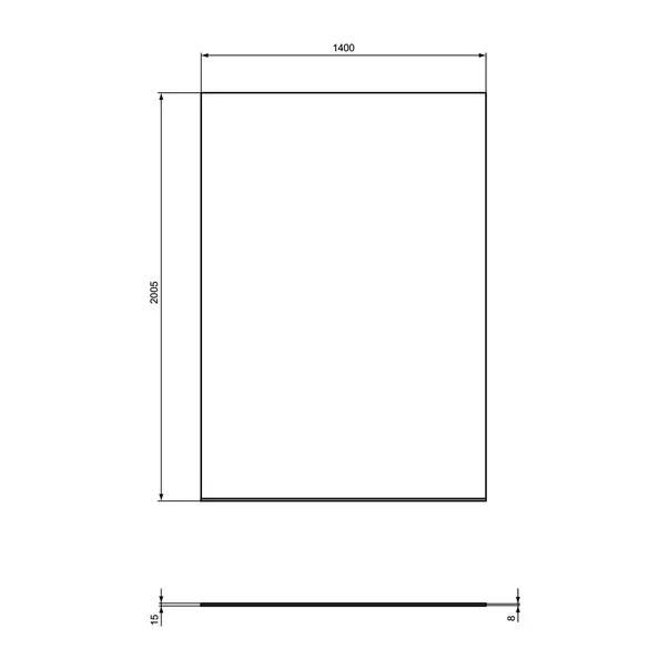 Paravan de dus tip Walk-in Ideal Standard i.life 140x200 cm sticla 8 mm dublu acces argintiu [5]