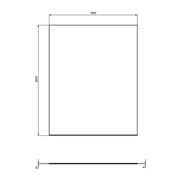 Paravan de dus tip Walk-in Ideal Standard i.life 160x200 cm sticla 8 mm dublu acces argintiu [5]