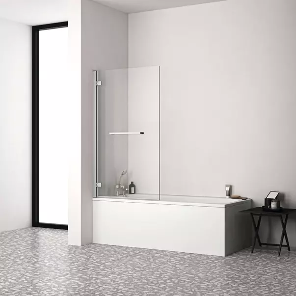 Paravan de cada batant Ideal Standard i.life 90x150 cm suport prosop argintiu stanga [2]