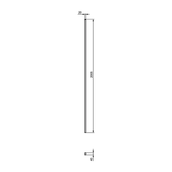 Profil de extensie Ideal Standard i.life 2 cm argintiu [3]
