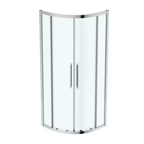 Cabine de dus semirotunde - Cabina de dus semirotunda Ideal Standard i.life cu 2 usi culisante 80x80 argintiu