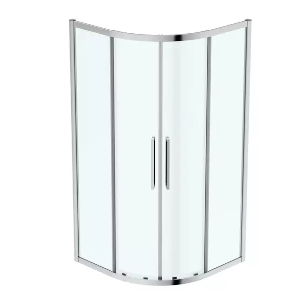 Cabine de dus semirotunde - Cabina de dus semirotunda Ideal Standard i.life cu 2 usi culisante 100x100 argintiu