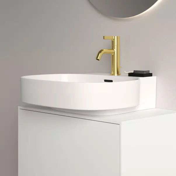 Lavoar suspendat Ideal Standard Atelier Linda-X cu orificiu baterie si preaplin 50 cm alb lucios [6]