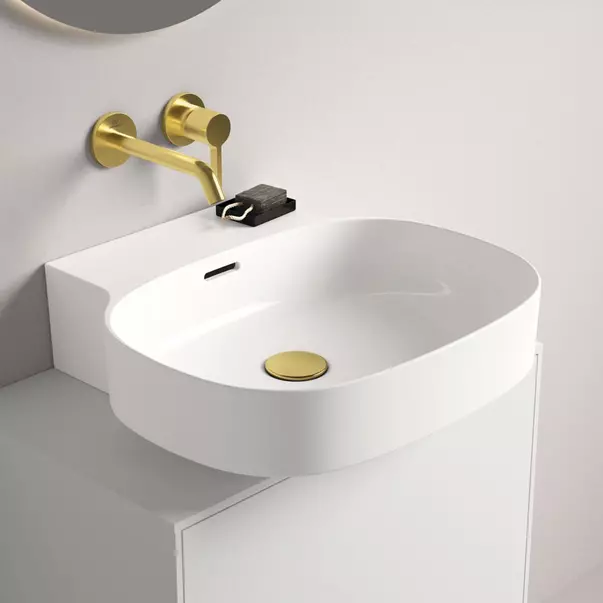 Lavoar suspendat Ideal Standard Atelier Linda-X cu orificiu preaplin 50 cm alb lucios [4]