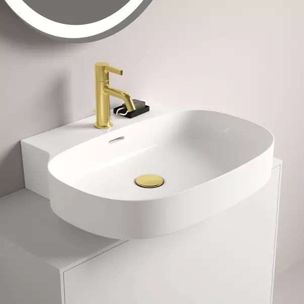 Lavoar suspendat Ideal Standard Atelier Linda-X cu orificiu baterie si preaplin 60 cm alb lucios [2]