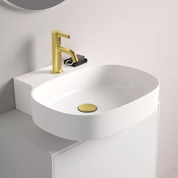 Lavoar suspendat Ideal Standard Atelier Linda-X alb lucios 50 cm cu orificiu baterie [2]