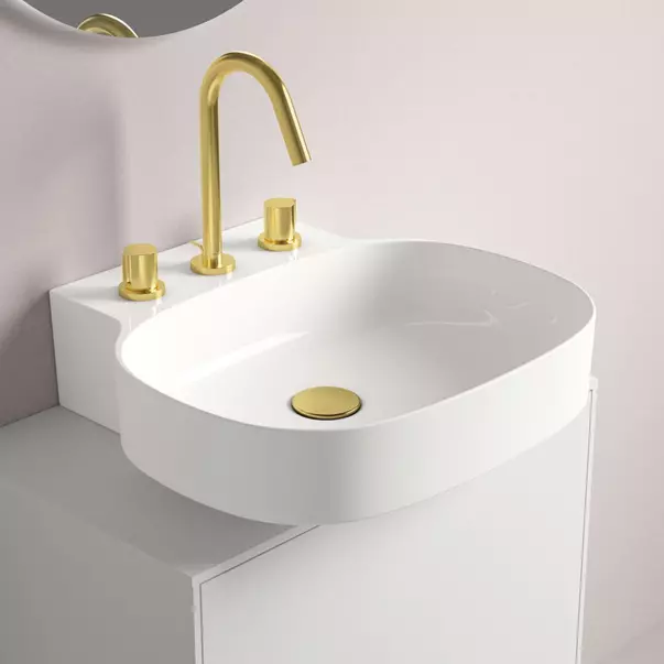 Lavoare pe perete - Lavoar suspendat Ideal Standard Atelier Linda-X 50 cm alb lucios cu 3 orificii baterie