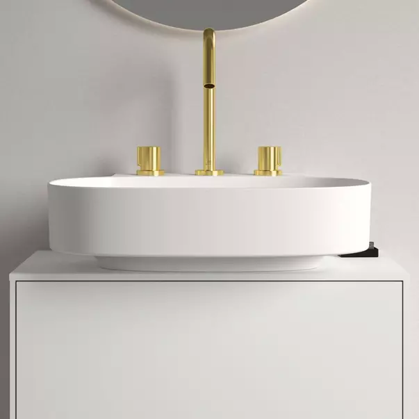 Lavoar suspendat Ideal Standard Atelier Linda-X 50 cm alb lucios cu 3 orificii baterie [5]