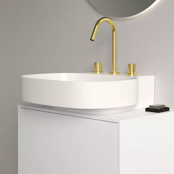 Lavoar suspendat Ideal Standard Atelier Linda-X 50 cm alb lucios cu 3 orificii baterie [8]