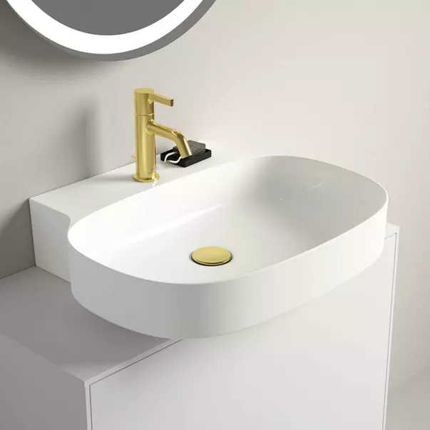 Lavoar suspendat Ideal Standard Atelier Linda-X alb lucios cu orificiu baterie 60 cm [3]
