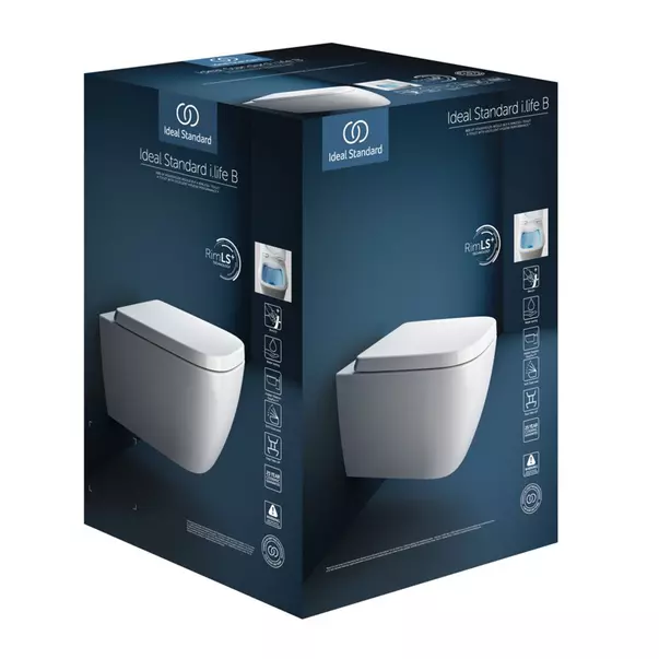 Set vas WC suspendat Ideal Standard I.Life B rimless alb si capac softclose [7]
