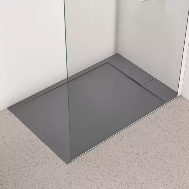 Cadita de dus dreptunghiulara Ideal Standard i.life Ultra Flat S gri asfaltic 120x80 cm [3]