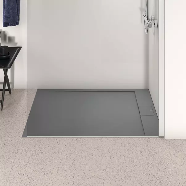 Cadita de dus dreptunghiulara Ideal Standard i.life Ultra Flat S gri asfaltic 120x90 cm [5]