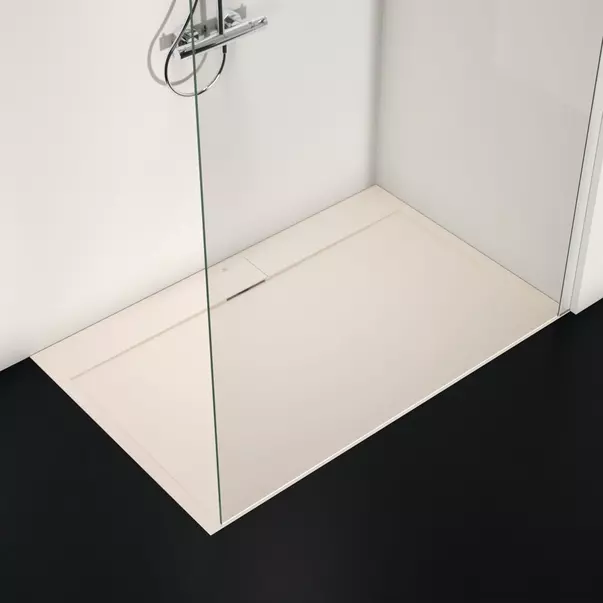 Cadita de dus dreptunghiulara Ideal Standard i.life Ultra Flat S nisipiu 140x90 cm [3]