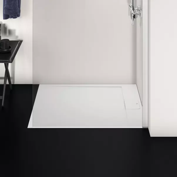 Cadita de dus dreptunghiulara Ideal Standard i.life Ultra Flat S alb pur 100x80 cm [3]