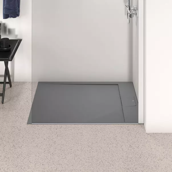 Cadita de dus dreptunghiulara Ideal Standard i.life Ultra Flat S gri asfaltic 100x80 cm [2]
