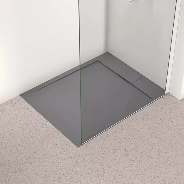 Cadita de dus dreptunghiulara Ideal Standard i.life Ultra Flat S gri asfaltic 100x80 cm [3]